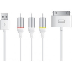 Apple 30-pin to Composite AV Cable A10 OEM