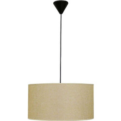 Heronia Lighting ΗΚ-02 Κρεμαστό Φωτιστικό Οροφής Μονόφωτο E27 Μπεζ Φ40cm 14-0135