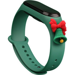 Hurtel Christmas Holidays Λουράκι Σιλικόνης Dark Green Bell (Mi Smart Band 3 / 4)