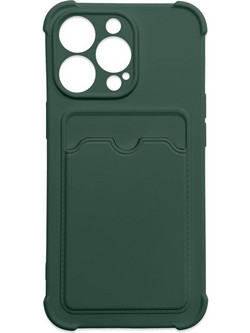 Card Armor Case Pouch Cover for Xiaomi Redmi 10X 4G / Xiaomi Redmi Note 9 Card Wallet Silicone Armor Cover Air Bag Green