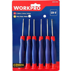 WORKPRO W000802 Κατσαβίδια σέτ ηλεκτρονικών 6 τεμαχίων