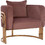 HomeMarkt Πολυθρόνα Βελούδινη Ροζ Tiana HM8738.02
