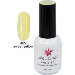 Lilly Nail Art One Step Sweet Yellow Ημιμόνιμο Βερνίκι Νυχιών 15ml
