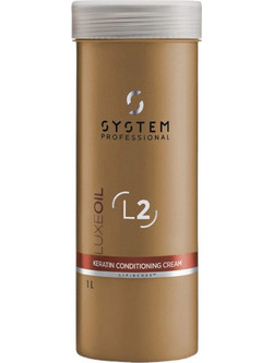 System Professional Fibra Luxeoil Keratin Conditioning Cream L2 Conditioner Κερατίνης για Επανόρθωση 1lt