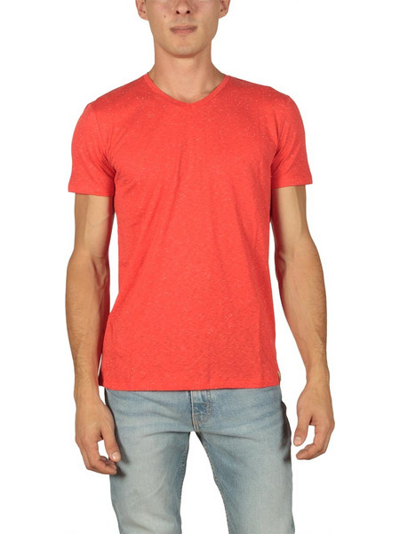 French Kick ανδρικό t-shirt Vee έντονο κοραλί fkm1-2111-co