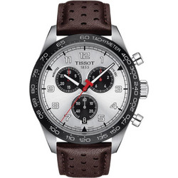 Tissot PRS 516 Ανδρικό Ρολόι Χρονογράφος με Καφέ Δερμάτινο Λουράκι T131.617.16.032.00
