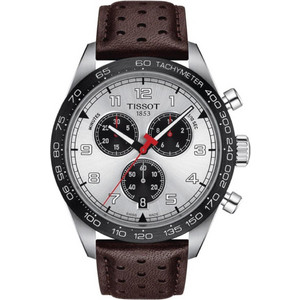 Tissot PRS 516 Ανδρικό Ρολόι Χρονογράφος με Καφέ Δερμάτινο Λουράκι T131.617.16.032.00