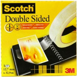 Αυτοκόλλητη Ταινία Διπλής Όψης Scotch 1.27cmx22.8m 1τμχ Διάφανη MMM101228