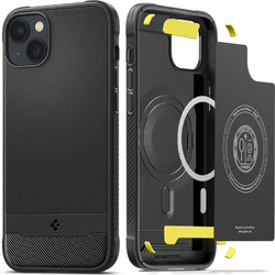 Spigen Rugged Armor Back Cover with MagSafe Black (iPhone 14)