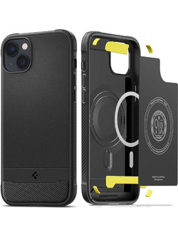 Spigen Rugged Armor Back Cover with MagSafe Black (iPhone 14)