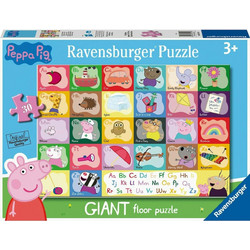 Παιδικό Puzzle Ravensburger Δαπέδου Peppa το Γουρουνάκι Άλφαβητα 24 Κομμάτια