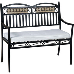 Καναπές 2 Θέσεων BS068-2012 SPG 123X57X89cm Black Διθέσιος