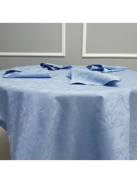 Σετ Φαγητού Edelweiss 13 τμχ 180x240cm και 45x45cm Jacquard Joli 005.171 Σιέλ