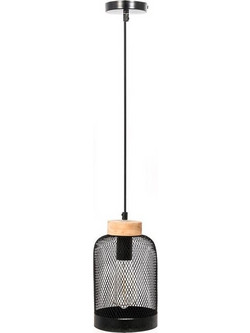 Home Deco Factory Κρεμαστό Φωτιστικό Οροφής Μονόφωτο E27 Μαύρο LA12065