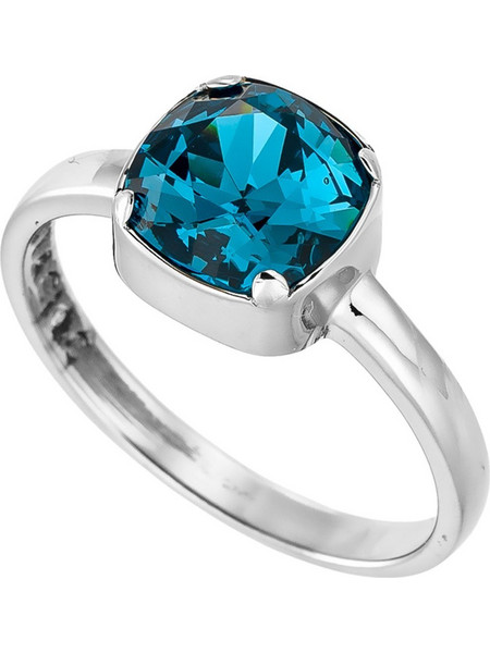 Swarovski Δαχτυλίδι από Ασήμι 925 Indicolite 8x8mm FD739