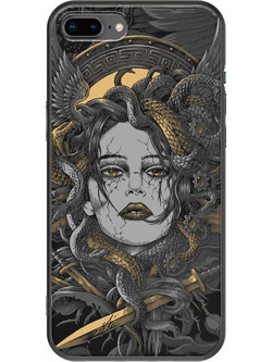 Θήκη Medussa iPhone 7 Plus Black TPU (Μαύρη Σιλικόνη)