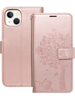 iPhone 13 mini Forcell Mezzo Tree Wallet Δερματίνης - Ροζ Χρυσό