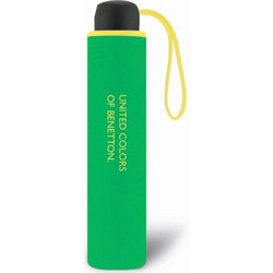 Benetton Ομπρέλα Βροχής σπαστή χειροκίνητη Super Mini Πράσινη 56204