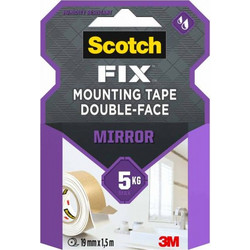 3M Scotch Fix Ταινία Διπλής Όψεως Αφρώδη Mirror 5kg 19mm x 1.5m
