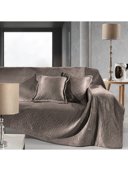 Guy Laroche Ριχτάρι Διθέσιου Καναπέ 170x250 Avon Choco με Μαξιλαροθήκη