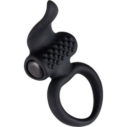 Adrien Lastic Vibrating Ring Lingus Max Ελαστικό Δαχτυλίδι Πέους Σιλικόνης με Δόνηση 2.7cm Μαύρο