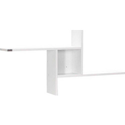 Ράφι Τοίχου Διακοσμητικό 100x18x50cm Ξύλινο Λευκό Γυαλιστερό 4.2kg