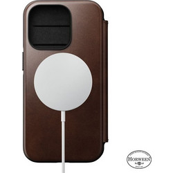 Nomad Modern Leather Folio Case with MagSafe Brown (iPhone 14 Pro Max)