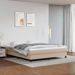vidaXL Κρεβάτι Boxspring με Στρώμα από Συνθετικό Δέρμα 3144278
