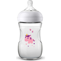 Philips Avent Natural SCF070/25 Πλαστικό Μπιμπερό με Θηλή Σιλικόνης κατά των Κολικών 1m+ 260ml