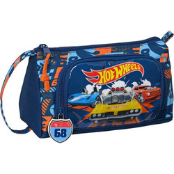Safta Hot Wheels Speed Club Κασετίνα με 2 Θήκες Μπλε 412338917