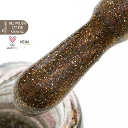Alezori Shiny 04 Glitter Cat Eye Ημιμόνιμο Βερνίκι Νυχιών