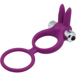 Toyz4lovers Timeless Dual Ring Ελαστικό Δαχτυλίδι Πέους Σιλικόνης με Δόνηση Μωβ