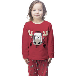 Galaxy X-Mas Rudolph Παιδική Πιτζάμα Βαμβακερή Χειμωνιάτικη Μπορντό 111-22