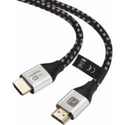 Techly Καλώδιο HDMI 2.1 Braided HDMI Male to HDMI Male 3m Black HDMI21-8-030T