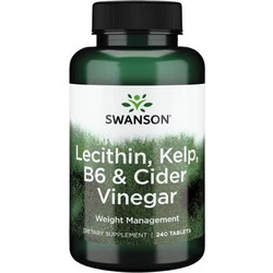 Swanson Lecithin Kelp B-6 & Cider Vinegar Συμπλήρωμα Διατροφής με Λεκιθίνη 240 Ταμπλέτες