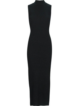 Moony Mood Maxi Καλοκαιρινό Φόρεμα Μαύρο LONGDRESS