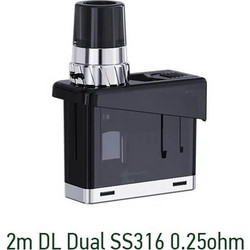 Wismec Preva DL Dual SS316 Pod 0.25ohm 2ml