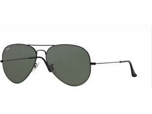 Ray-Ban RB3026 L28/21 Ανδρικά Γυαλιά Ηλίου Aviator Μεταλλικά Μαύρα με Μαύρο Καθρέπτη Φακό