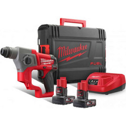 Milwaukee M12 CH-602C Κρουστικό Περιστροφικό Κατεδαφιστικό Πιστολέτο Μπαταρίας 12V 2x6Ah με SDS Plus