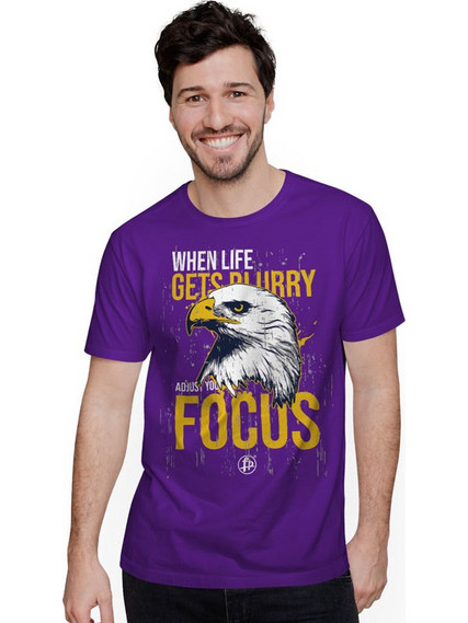 ADJUST YOU FOCUS (Κοντομάνικο Ανδρικό / Unisex) - Dark purple