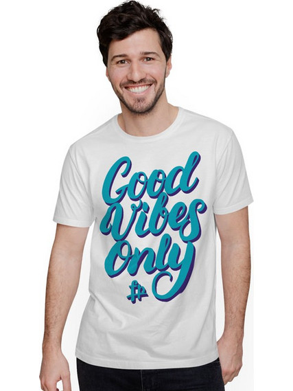 GOOD VIBES ONLY (Κοντομάνικο Ανδρικό / Unisex) - White