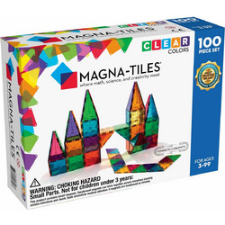 Magna-Tiles Μαγνητικά Πλακίδια Clear Colors Σετ 100τμχ 04300