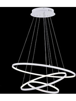 Lightex Caterina Κρεμαστό Φωτιστικό Οροφής Τρίφωτο LED με Ρυθμιζόμενο Λευκό Φως Λευκό 914-300-027