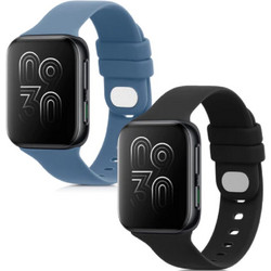 KWmobile Λουράκι Σιλικόνης Black / Blue Grey (Oppo Watch 41mm)