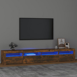 vidaXL Έπιπλο Τηλεόρασης Ξύλινο Δρυς με Φωτισμό Led Μ240xΠ35xΥ40cm 3152727