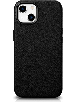 iCarer Oil Wax Leather MagSafe Back Cover Black (iPhone 14 Pro)