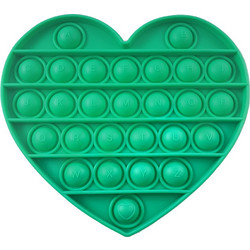 Push Pop It Bubble Fidget Toy Stress Reliever Καρδιά Green