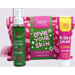 Aloe+ Colors Aloe Vera Serum 100ml + Face Mask Glowing 55ml