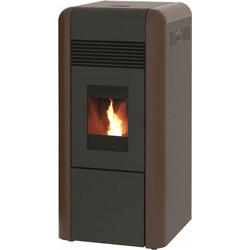 Alfa Plam Dino 17 Brown Σόμπα Pellet Καλοριφέρ Αερόθερμη 17kW