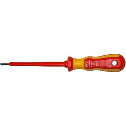Κατσαβίδι ίσιο VDE 1000V 0.5x3x100 mm με κίτρινη μαλακή λαβή NWS Γερμανίας - 15-6515
